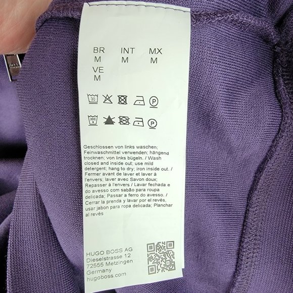 Hugo Boss Sidney Purple Black Quarter Zip Long Sleeves Pullover Sweatshirt M - Picture 15 of 16